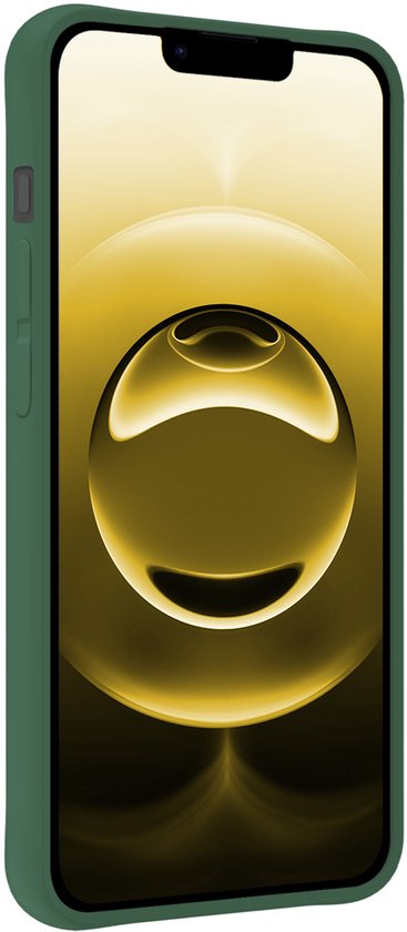 Coque en Siliconen pour iPhone 16 avec 2 films de protection d'écran - Coque en Siliconen pour iPhone 16 - Vert foncé