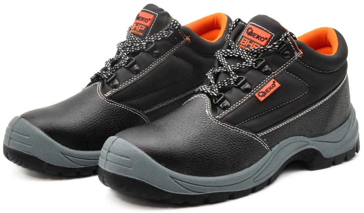 GEKO Hoge veiligheidsschoenen - S1P - Stalen neus - Antislip - Maat 43 - Zwart