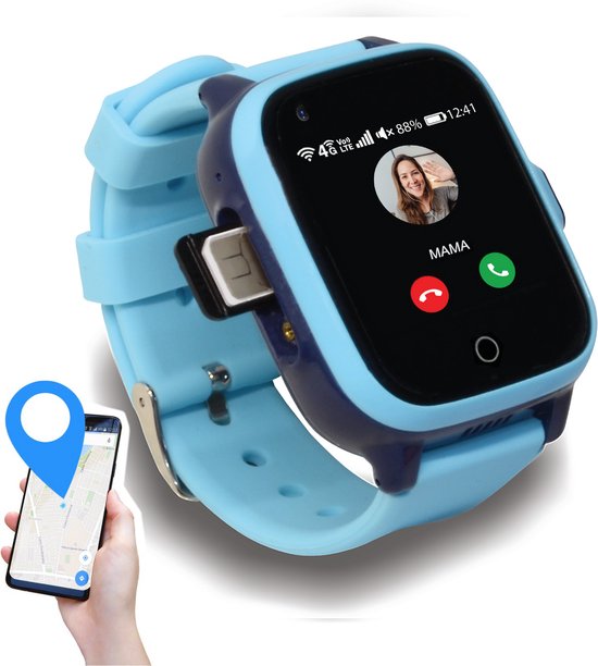 KUUS. W2 – smartwatch kinderen – GPS horloge – blauw – videobellen – 4G