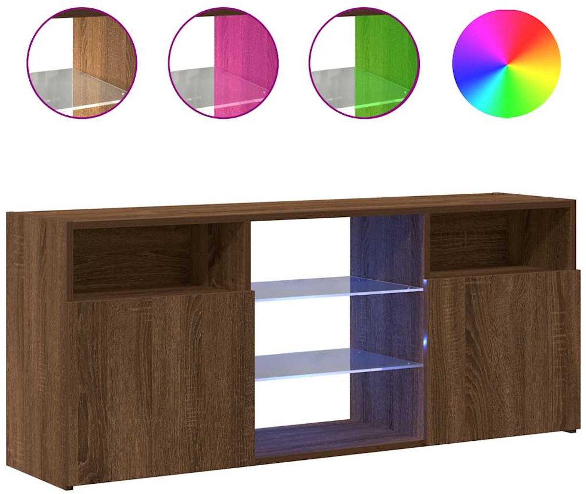 vidaXL Tv-meubel - 120x30x50 cm - Bruin Eikenkleur TV Meubel - Houten TV Meubel - LED TV Meubel - Bruin TV Meubel - Modern TV Meubel