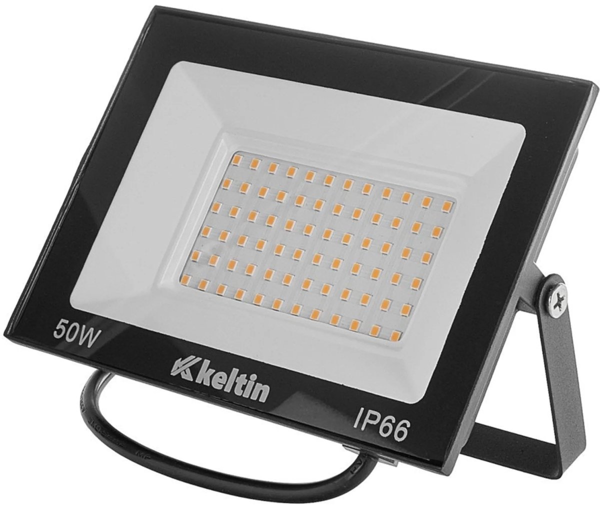 Keltin LED-schijnwerper - 50W - Warm wit 2700K - Verstelbaar - IP66 - Aluminium Zwart
