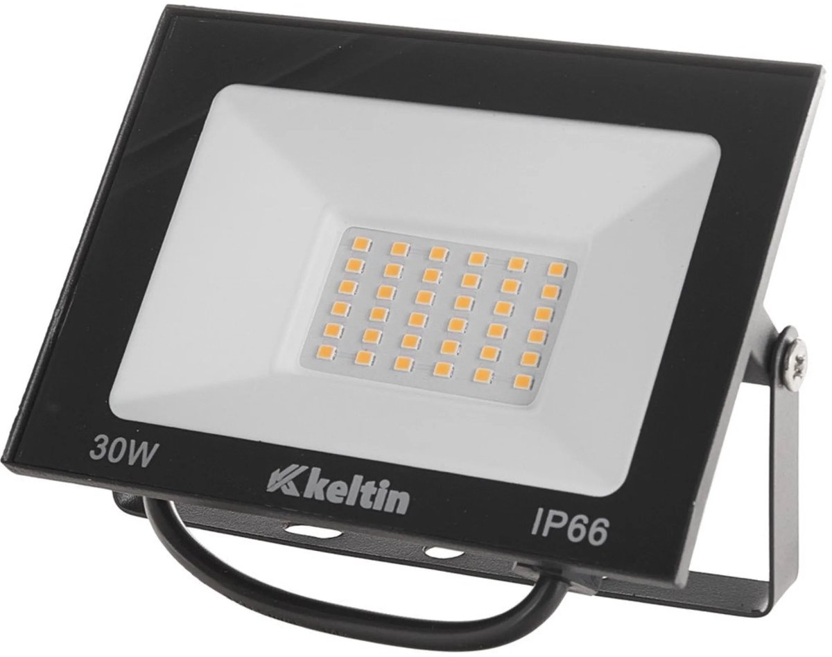 Keltin LED schijnwerper - 30W - warm wit 2700K - IP66 - verstelbaar ontwerp Zwart