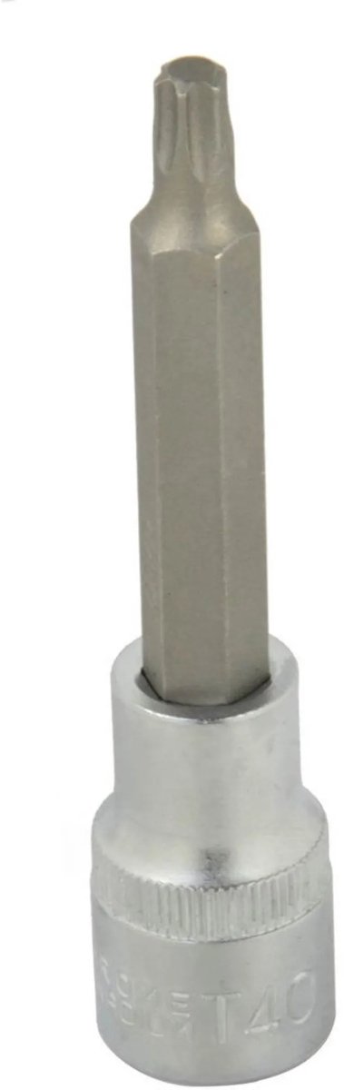 GEKO Torx bitdop - T40 - 100 mm - Chroom Vanadium - 1/2 inch aansluiting