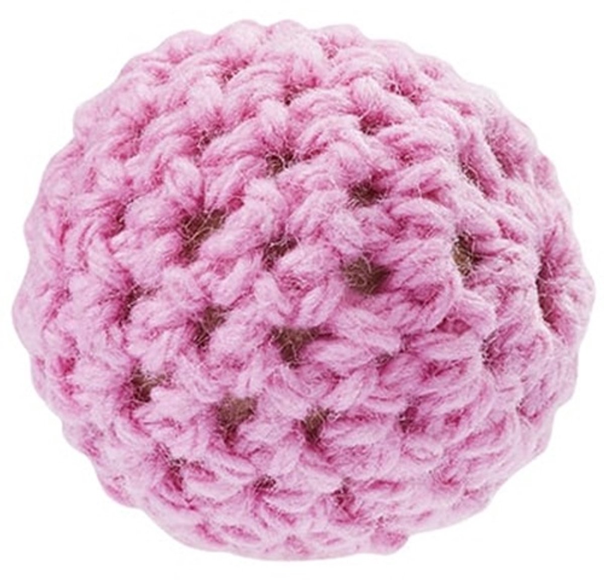 Gehaakte kraal voor speenketting 2pcs. x 20mm, Pink