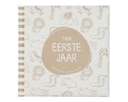 Invulboek Mijn Eerste Jaar - Zwangerschap - Baby - Babyshower - Noteer alle bijzondere momenten - 96 pagina's - dagboek - herinneringen