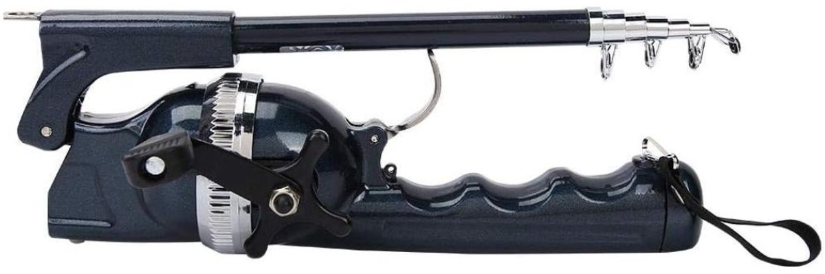 Zylo® Werphengel met Molen - Hengelset - Werphengel Telescopisch - Draagbare Baitcasting Combo - 27x9x11cm - Zwart