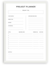 Planbooks - Project Planner - A4 - To Do - Deskplanner - Doelen Planner