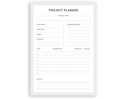Planbooks - Project Planner - A4 - To Do - Deskplanner - Doelen Planner