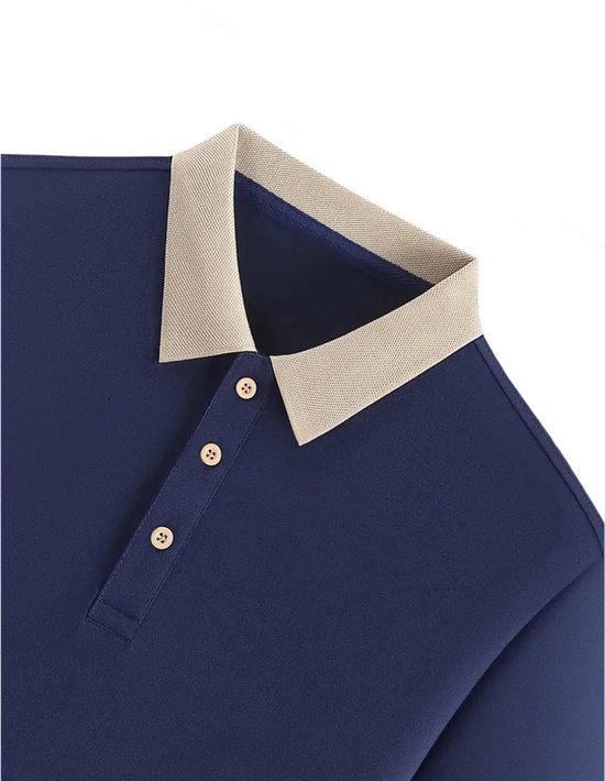 Nivard Golf Shirt Heren - T-shirt - Golfkleding - Golfen - Golf Accessoires - Polo Shirt - Marineblauw - Maat L van Nivard — afbeelding 4