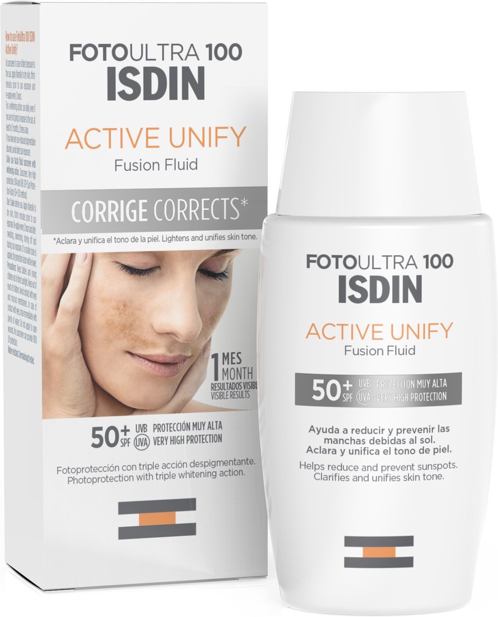 Goedkoopste Gezichtszonnecrème Isdin Foto Ultra 100 Active Unify Anti Donkere Vlekken Behandeling Spf 50 (50 ml