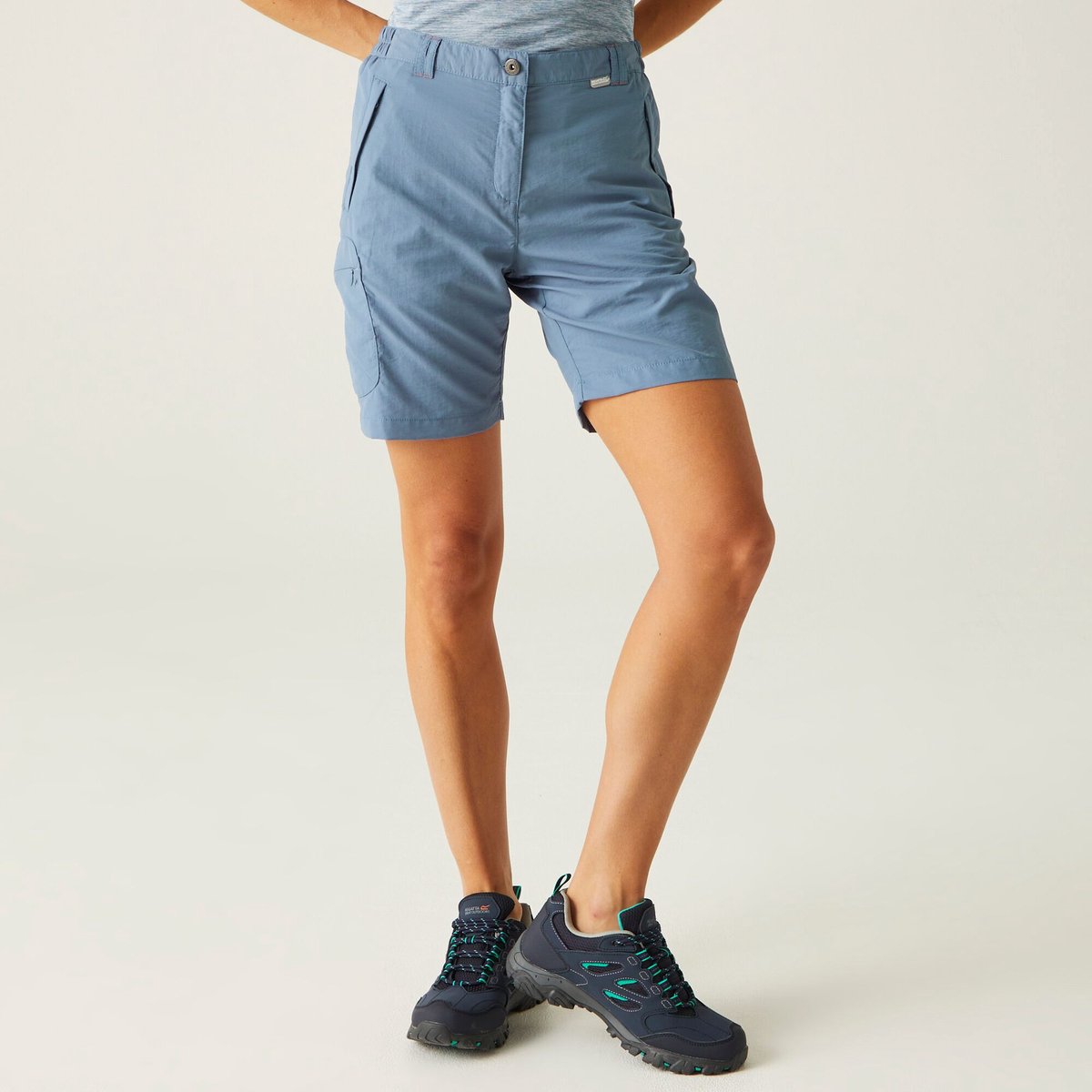 Shorts Dames Lichtgewicht Waterafstotend Kreukvrij Blauw