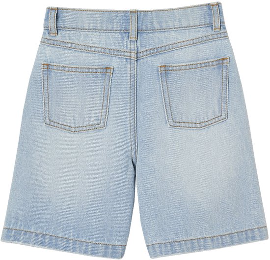 Vertbaudet Bermuda en jean brodé fleurs