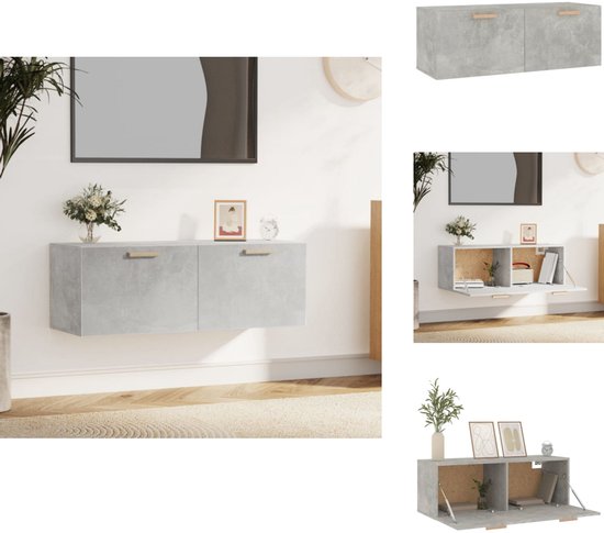 vidaXL Wandkast 60x36,5x35 cm bewerkt hout hoogglans wit