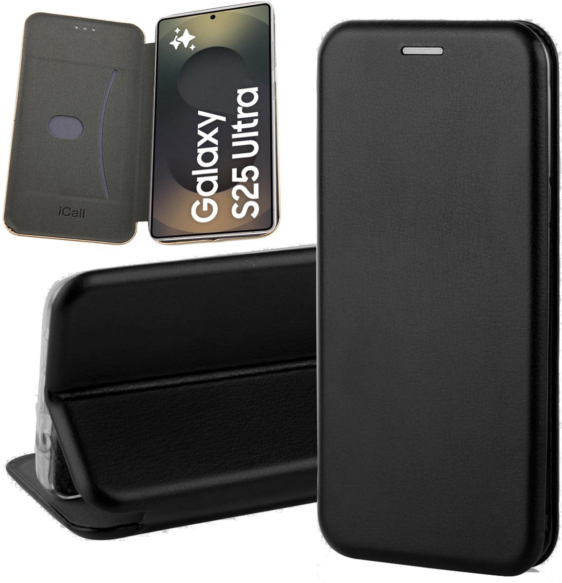 Hoesje geschikt voor Samsung Galaxy S25 Ultra - Wallet Book Case Zwart