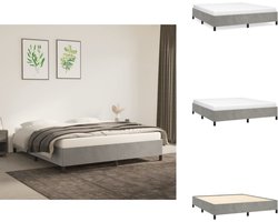 vidaXL - Bedframe - zonder - matras - 160x200 - cm - fluweel - lichtgrijs
