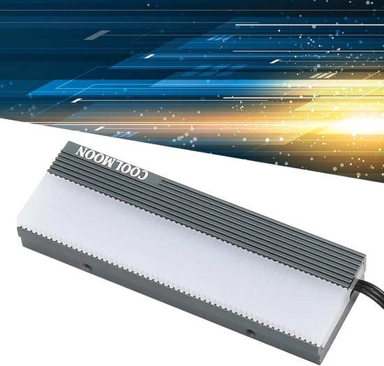 Xilence M2SSD.B.ARGB M.2 2280 SSD PCIe NVMe/SATA Koeler, 3PIN ARGB 5V, eenvoudige installatie, voorj gaming/streaming/rendering, passief, met ARGB LED-verlichting, zwart