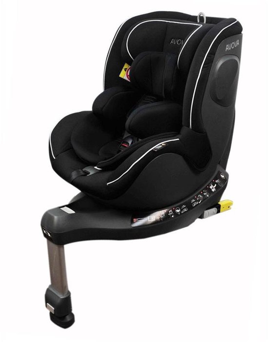 Avova autostoeltje - Sperber-Fix - i-Size - voor kind 40-105cm - groep 0+1 - PEARL BLACK zwart