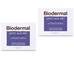 Biodermal Anti Age nachtcrème 60+ - Nachtcrème met niacinamide & sheaboter - Voedt en hydrateert intensief - Nachtcreme anti rimpel voor vrouwen - 50ml - BUNDEL 2 STUKS