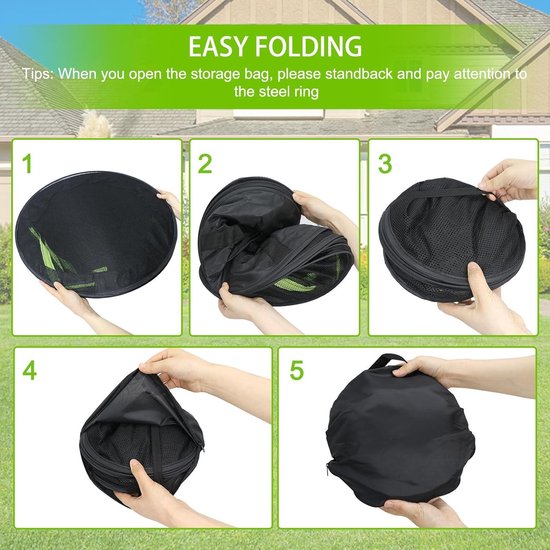 TAFACE 2 stuks plastic zakhouders, hangende vuilniszakhouder, ademend netrek, opvouwbare nethangende opbergzak met haken, geschikt voor keuken, badkamer, slaapkamer enz. (zwart