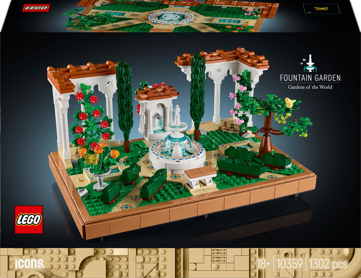 LEGO Icons Tuin met fontein - 10359