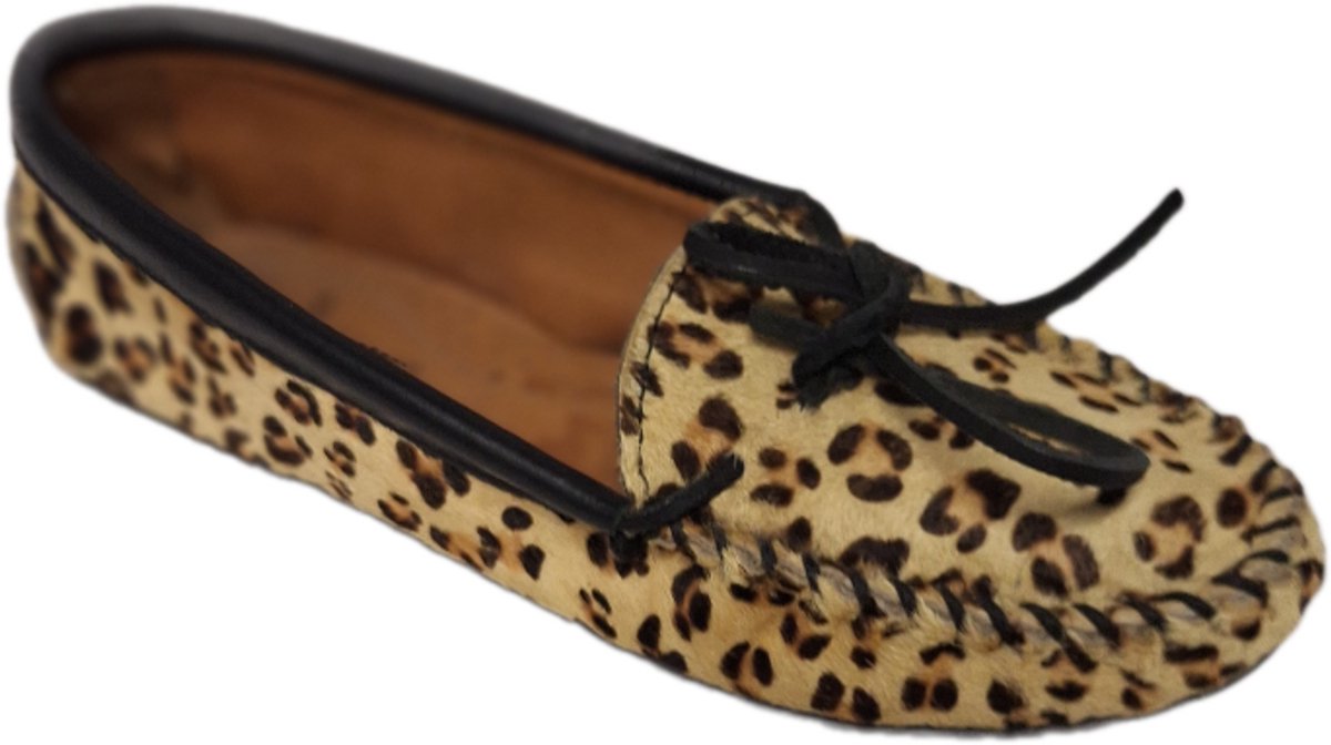 MINNETONKA-MOCASSIN-LEOPARD PRINT-SUEDE-36