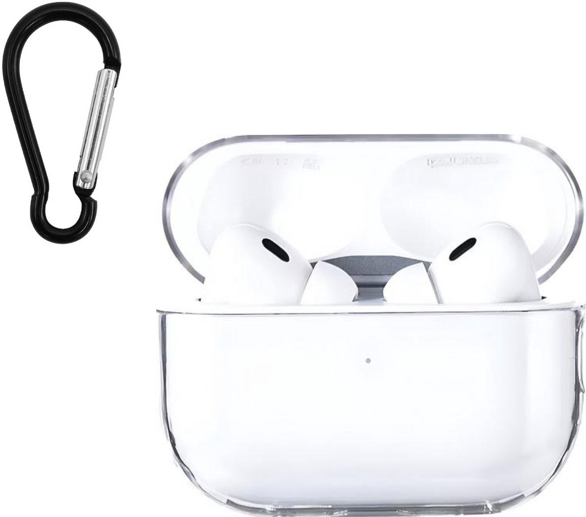 Lumisti® Hoesje Geschikt voor Airpods 2 Pro - Transparant - TPU - Oplaad Case - Beschermhoesje - Cover - Oordopjes - Gratis Hanger/Clip