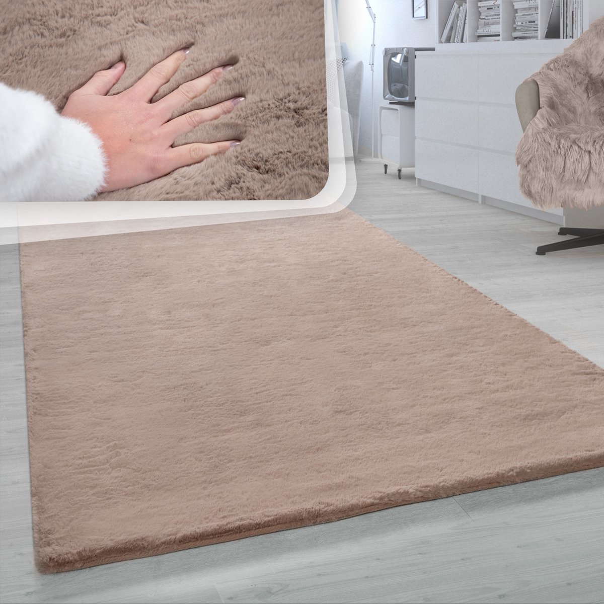 Flycarpets Rabbit Vloerkleed - Beige