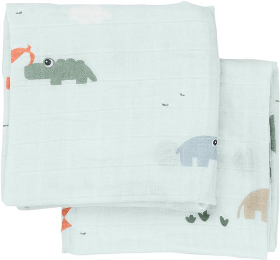 Done By Deer Playground Multidoek - 2-Pack - Blue van Done by Deer — afbeelding 3