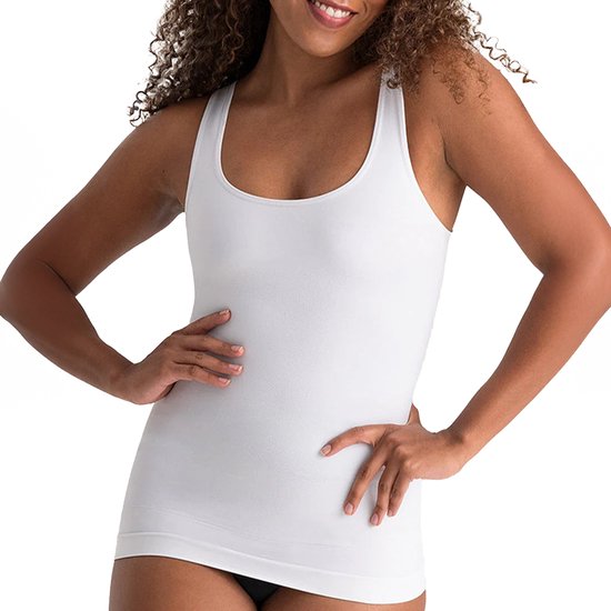 Haut Shapewear correcteur femme - Mouwloos - Wit - Taille XXL - Sans coutures - Body correcteur - Haut invisible - Sous Sous-vêtements correcteurs femme - Haut Shapewear - Débardeur femme - Haut femme
