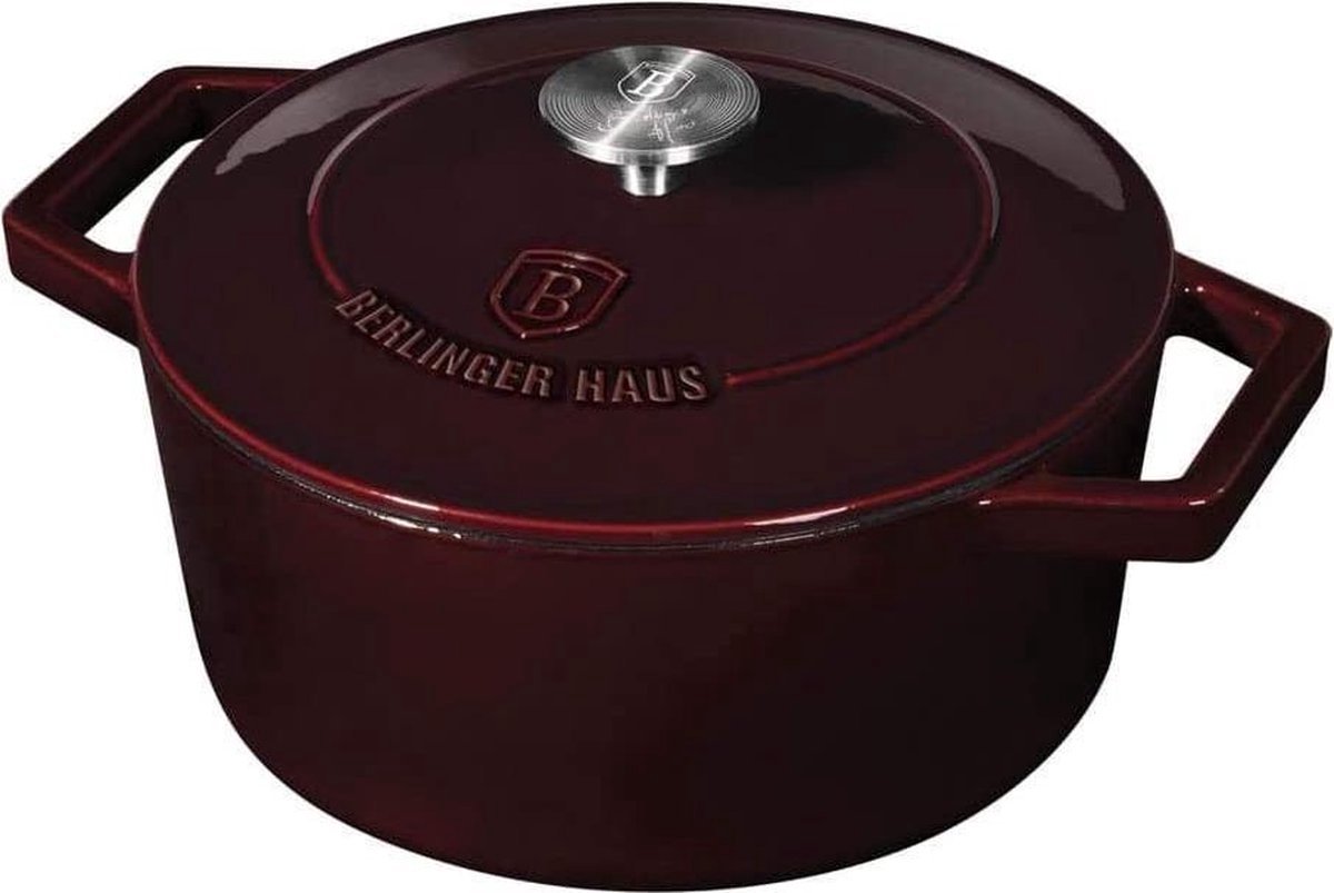 Berlinger Haus 6497 - Gietijzeren braadpan - Burgundy collection - 24 cm - Bordeaux