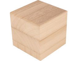 Houten kubus 10x10x10 cm - Artemio