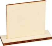 6 houten naamkaarthouders vierkant - Artemio