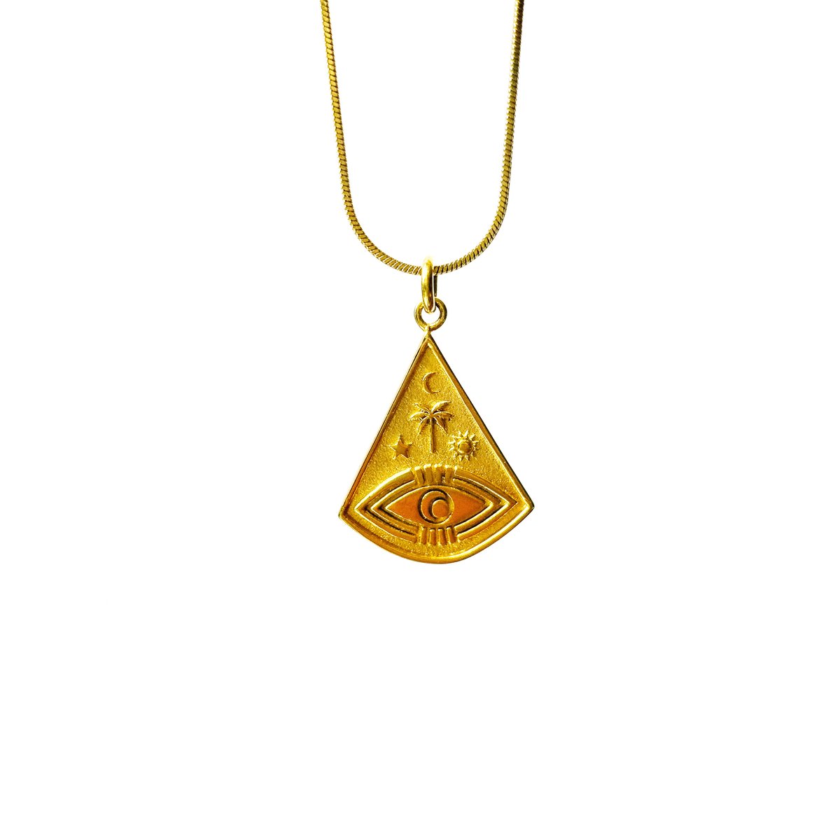 Laguna Treasures Jewellery - Ketting Oceaan Ocean Eye - Goud - Verguld - Snake ketting - Halsketting - Sieraden - Surf