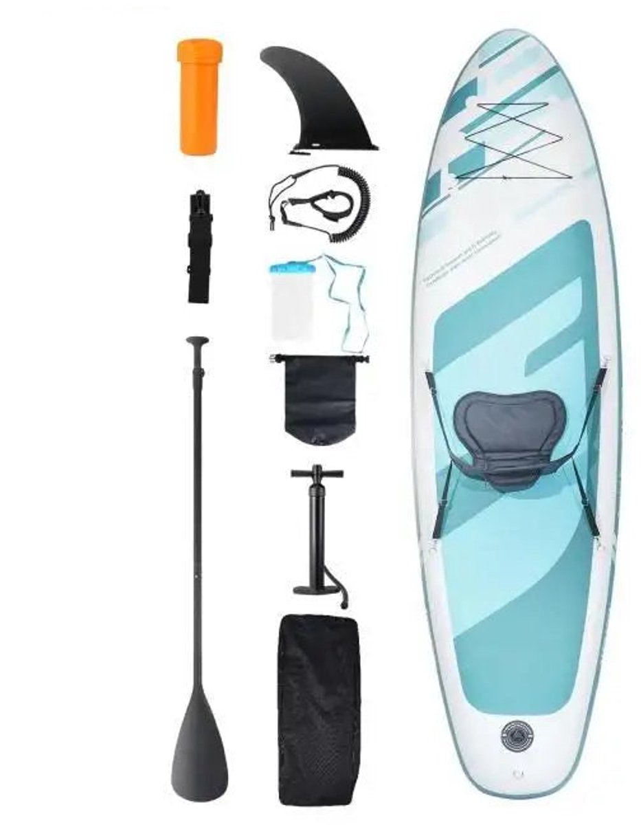 SUP Board - Supboard - Sup Board Opblaasbaar - Kayak - Paddle Board - Kajak - Opblaasbaar Stand Up Paddle Board - met verwijderbare Kayak Seat Paddle - 10.6ft x 33in x 6in