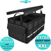 CUBEXCOM® Auto Organizer Kofferbak, XXL Auto Organizer, 63 Liter Autostoel Organizer, Opvouwbare Kofferbaktas, AntiSlip Ontwerp Voorstoel Of Achterbank En Kofferbak Opbergdoos,Toolbag, Autotas, Auto Opbergtas, Kofferbak Gereedschapstas, Meerdere Mesh