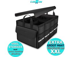 CUBEXCOM® Auto Organizer Kofferbak, XXL Auto Organizer, 63 Liter Autostoel Organizer, Opvouwbare Kofferbaktas, AntiSlip Ontwerp Voorstoel Of Achterbank En Kofferbak Opbergdoos,Toolbag, Autotas, Auto Opbergtas, Kofferbak Gereedschapstas, Meerdere Mesh