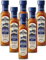 Encona - West Indian Original Hot Pepper Sauce - 6x 142ml