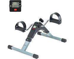 DailySupplies® Handige Bureaufiets voor Thuis en Kantoor - Deskbike - Bureau Fiets met Meerdere Standen en Timer - Mini Hometrainer - Crosstrainer - Fitness - Top Prijs Kwaliteit - Zwart en Lichtgrijs