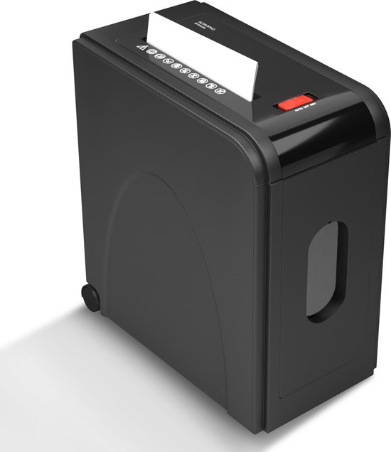 ACROPAQ Papierversnipperaar – 16L Papiervernietiger voor thuis en kantoor – P4 veiligheidsniveau, tot 10 vellen, geschikt voor CD’s en kaarten – Paper shredder – Zwart