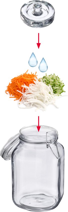 Westmark Gewichten voor fermentatie – set van 4 glazen gewichten voor fermentatie, accessoires voor fermentatie – glas, Ø 8cm, 4 stuks