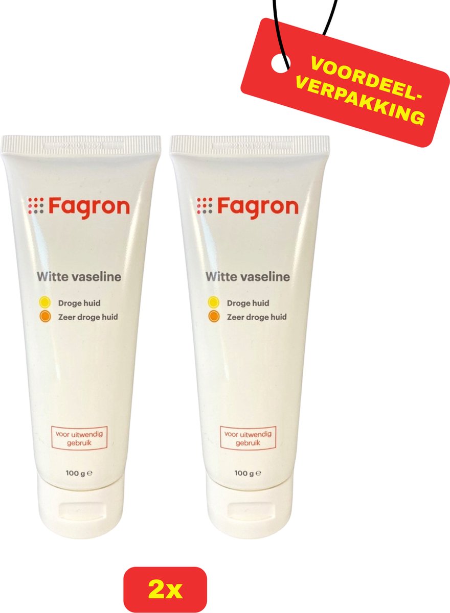 Fagron Witte Vaseline - 2x100gram voordeelverpakking