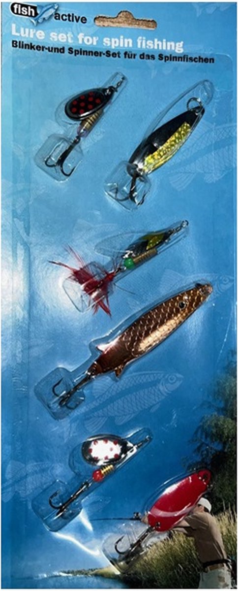 Vissen - Vis - Spinner - Blinker - Blinkertjes - Set Van 6 - Fish Active