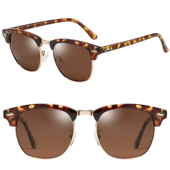 Fako Fashion® - Club Style Zonnebril - Polariserend - Dames - Heren - Luipaard/Goud - Bruin van Fako Fashion® — afbeelding 3