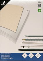 A4 overtrekpapier / transparant tekenpapier - 24x vellen - 80 grams - kopieer afbeeldingen - natekenen