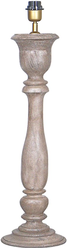 by Mooss - Lampe de table - Boston - Camel - Naturel - Bois - Robuste - Sablé - 50 cm