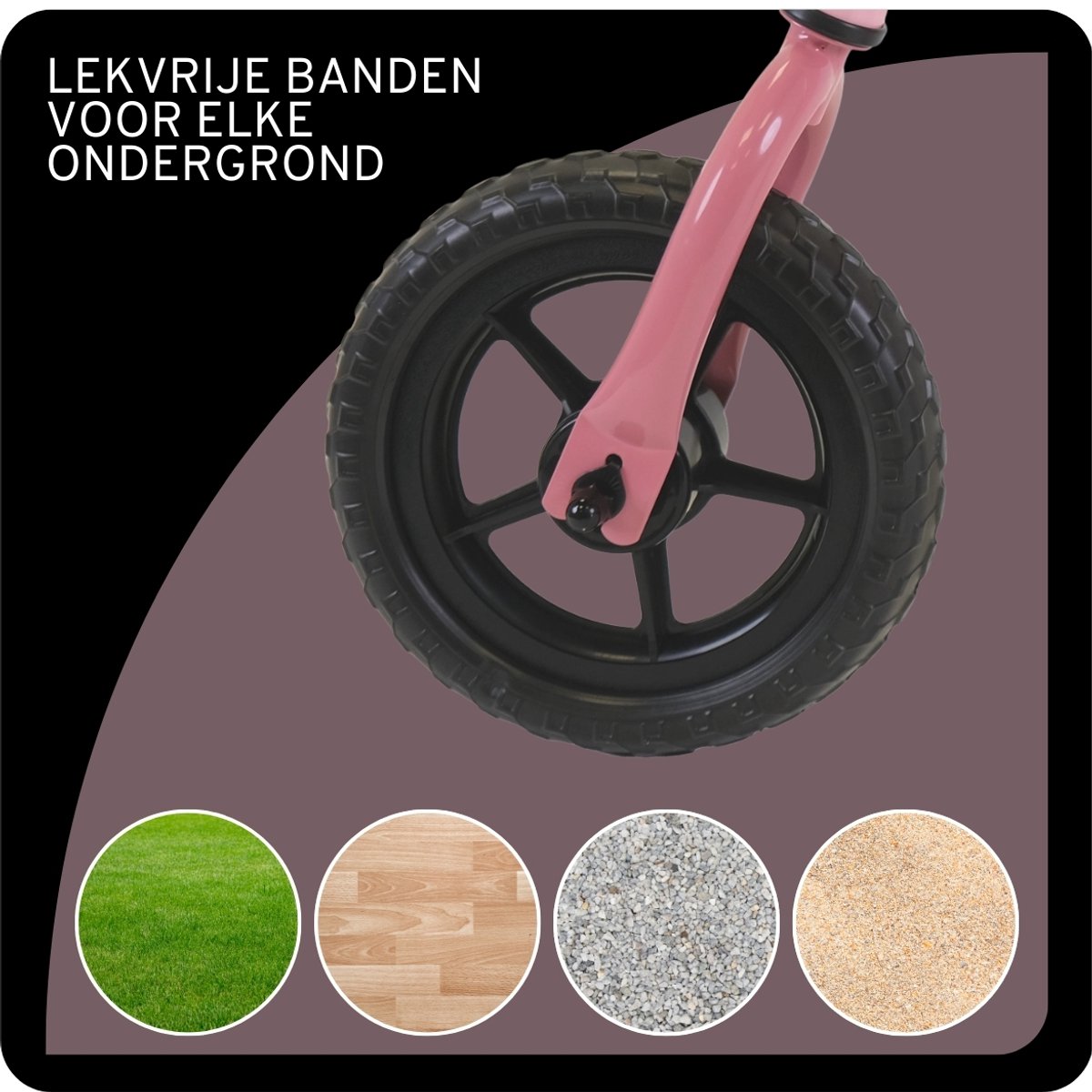 Hippiez Metalen Loopfiets Worker Old Pink vanaf 2 jaar - Roze Loop Fiets - Verstelbaar Zadel en Stuur - Voor Meisjes - Compact en Veilig - Lage Instap — afbeelding 5