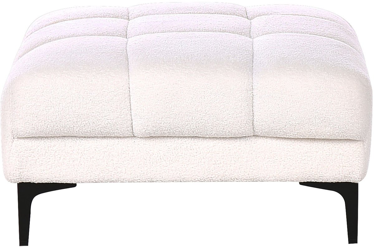 ALNES - Ottomaan - Wit - Polyester