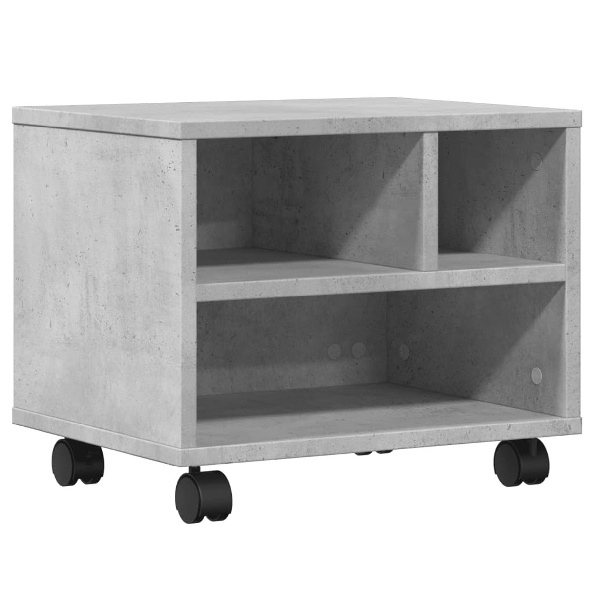 Printerkastje 40x32x22,5 cm bewerkt hout betongrijs