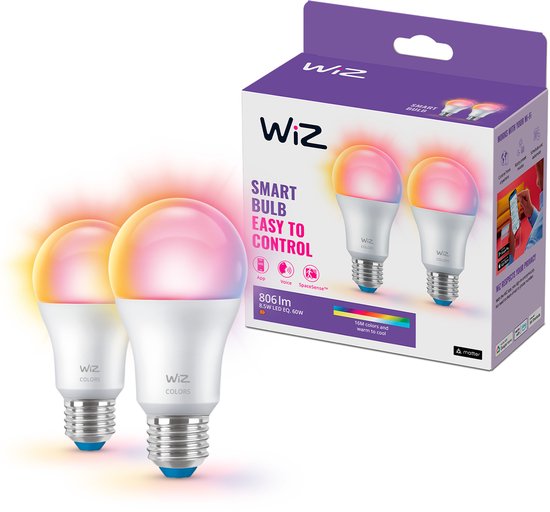 WiZ Slimme - Gekleurd en Wit Licht - E27 - Mat