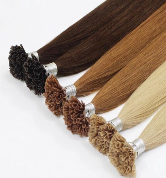 LUXEXTEND Keratin Hair Extensions #14 | U Tip | 60 CM | 100 Stuks | 100 gram | Luxury Hair A+ | Human Hair Keratin | Remy Sorted & Double Drawn | Extensions Blond| Extensions Human Hair| Echt Haar | Wax Extensions| Haarverlenging